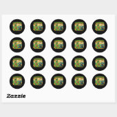 Sticker Rond Beachside Boogeymen - Classe Retro Summerween Vibe (Feuille)