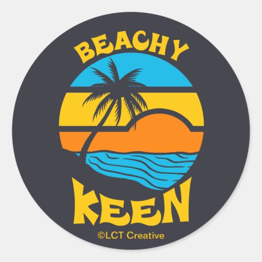 Sticker Rond Beachy Keen (Devant)