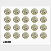 Sticker Rond Beagle (Feuille)