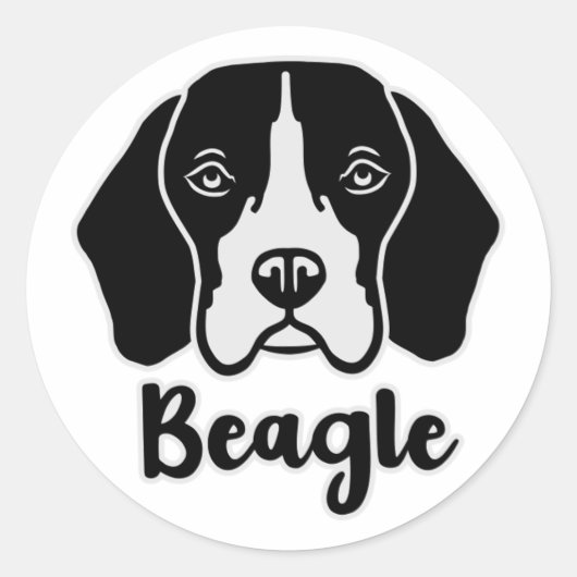 Sticker Rond Beagle (Devant)