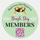 Sticker Rond Beagle Dog Day Mailing  (Devant)