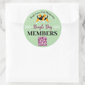 Sticker Rond Beagle Dog Day Mailing  (Sac)
