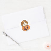 Sticker Rond Beagle En Chiens Doux Citrouilles Bonne Classe Hal (Enveloppe)