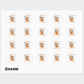 Sticker Rond Beagle En Chiens Doux Citrouilles Bonne Halloween (Feuille)