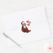 Sticker Rond Beagle Ho Ho Ho (Enveloppe)