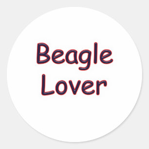 Sticker Rond Beagle Lover