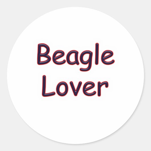 Sticker Rond Beagle Lover (Devant)