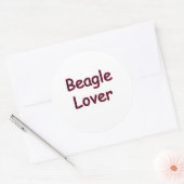 Sticker Rond Beagle Lover (Enveloppe)
