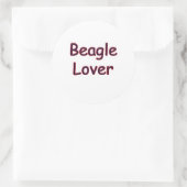 Sticker Rond Beagle Lover (Sac)