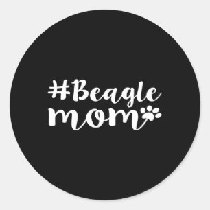 Sticker Rond Beagle maman Beagle maman Beagle maman