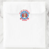 Sticker Rond Beagle patriotique (Sac)