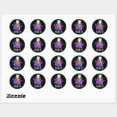 Sticker Rond Beak er Funny Chimie Pun Dark BG (Feuille)