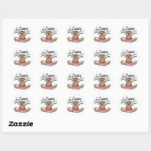 Sticker Rond Bear Ballet Dancer (Feuille)
