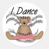 Sticker Rond Bear Ballet Dancer (Devant)