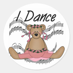 Sticker Rond Bear Ballet Dancer