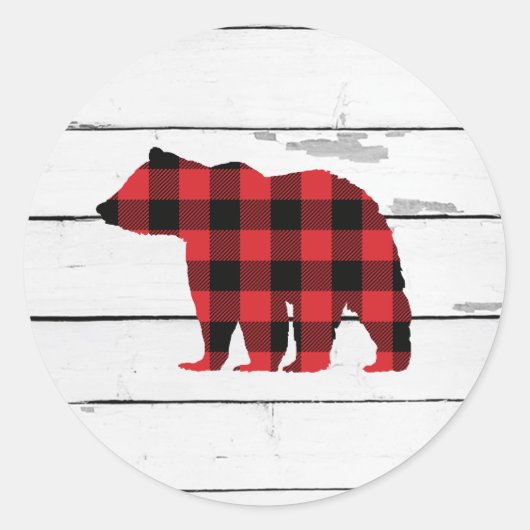 Sticker Rond Bear Buffalo Chaussures Motif Cabine (Devant)