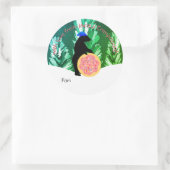 Sticker Rond Bear Christmas cookie personnalisé à partir de (Sac)