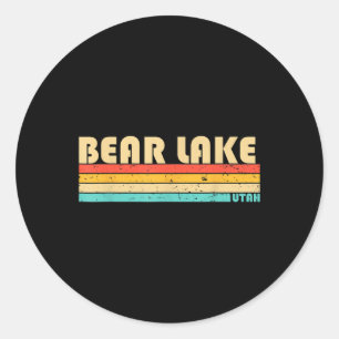 Sticker Rond Bear Lake Utah Funny Pêche Camping été