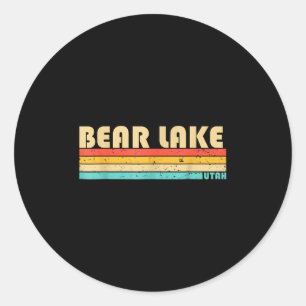 Sticker Rond Bear Lake Utah Funny Pêche Camping été