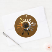 Sticker Rond Bear Paw Splash Fierté d'Ours Couleurs (Enveloppe)