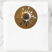 Sticker Rond Bear Paw Splash Fierté d'Ours Couleurs (Sac)
