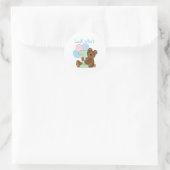 Sticker Rond Bear Premier Anniversaire bleu (Sac)