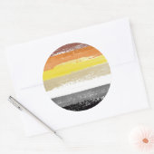 Sticker Rond Bear Pride Paint Stripes (Enveloppe)