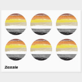 Sticker Rond Bear Pride Paint Stripes (Feuille)