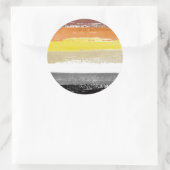 Sticker Rond Bear Pride Paint Stripes (Sac)