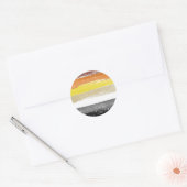 Sticker Rond Bear Pride Paint Stripes (Enveloppe)
