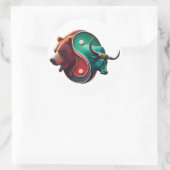 Sticker Rond Bear vs Bull Trading (Sac)