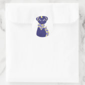 Sticker Rond Bearfox du croissant (Sac)