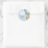 Sticker Rond Bearly Wait Blue Boy Baby shower (Sac)