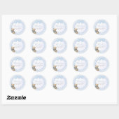 Sticker Rond Bearly Wait Elegant Bear Baby Shower (Feuille)