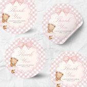 Sticker Rond Bearly Wait Elegant Bear Baby Shower
