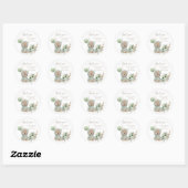 Sticker Rond Bearly Wait Green Boho Bear Favoriser (Feuille)