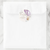 Sticker Rond Bearly Wait Teddy Bear Lilac Merci Baby shower (Sac)