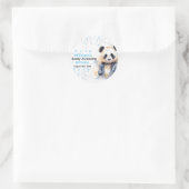 Sticker Rond Beary Awesome Boys Aquarelle Panda Anniversaire (Sac)
