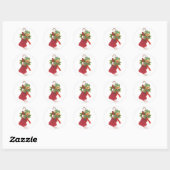 Sticker Rond Beary Joyeux Noël (Feuille)