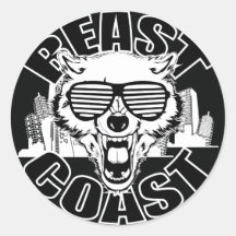 Sticker rond Beast Coast