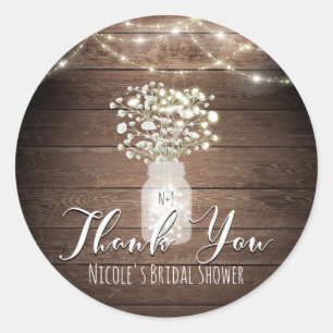 Sticker Rond Béatilles de Bébé & Lumières Faveur de Mariage Rus