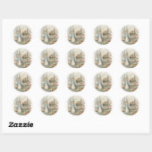 Sticker Rond Beatrix Potter Peter Rabbit et Benjamin Bunny (Feuille)