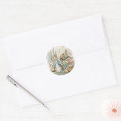 Sticker Rond Beatrix Potter Peter Rabbit et Benjamin Bunny (Enveloppe)