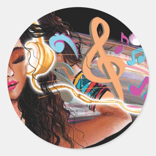 Sticker Rond Beats (Devant)