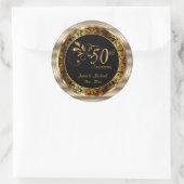 Sticker Rond Beau 50ème anniversaire de Mariage d'or (Sac)