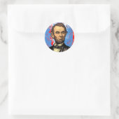 Sticker Rond Beau Abraham Lincoln Portrait (Sac)