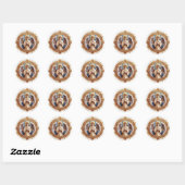 Sticker Rond Beau ange paisible (Feuille)