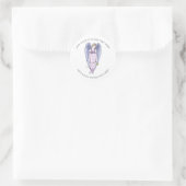 Sticker Rond Beau Angel texte personnalisé (Sac)