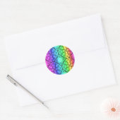 Sticker Rond Beau arc-en-ciel pastel (Enveloppe)