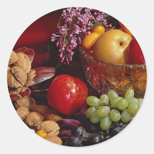 Sticker Rond Beau arrangement Fruit (Devant)